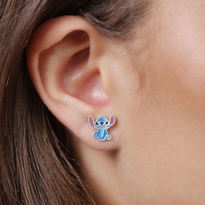 Pendientes Stitch Disney plata