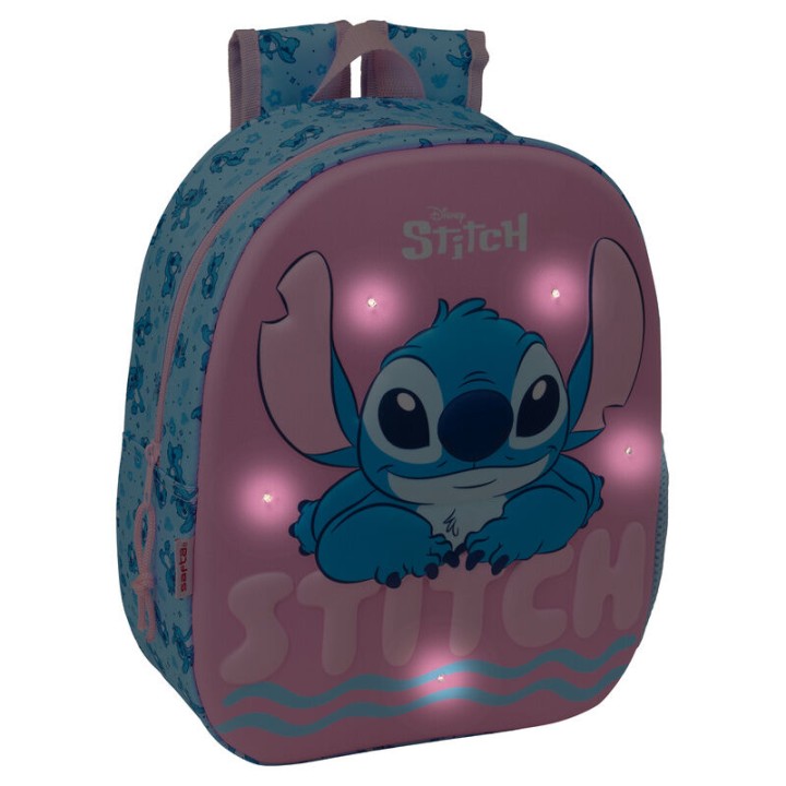 Mochila 3D LED Stitch Disney 33cm