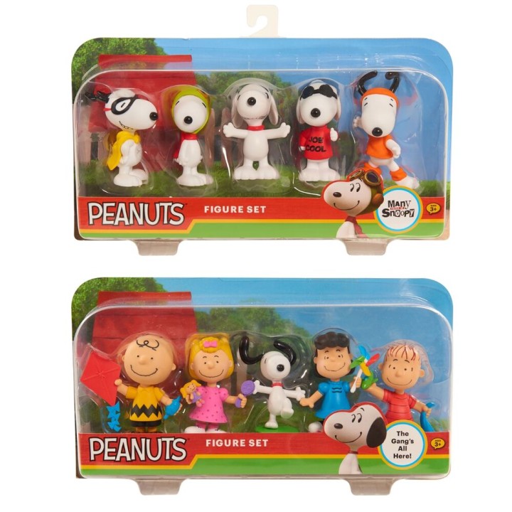 Blister 5 figuras Snoopy Peanuts surtido