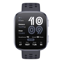 Amazfit Bip 6 Black 5 cm (1.97") AMOLED Digital 390 x 450 Pixeles Pantalla táctil Negro GPS (satélite)