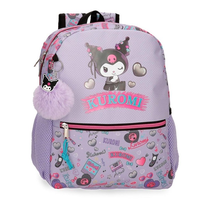Mochila Retropop Kuromi Hello Kitty 33cm adaptable