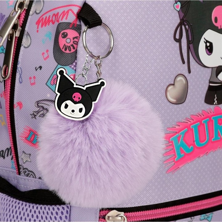 Mochila Retropop Kuromi Hello Kitty 33cm adaptable