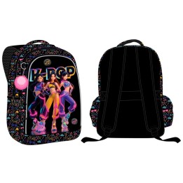 Mochila llavero pompon + pines metal KPop 43cm