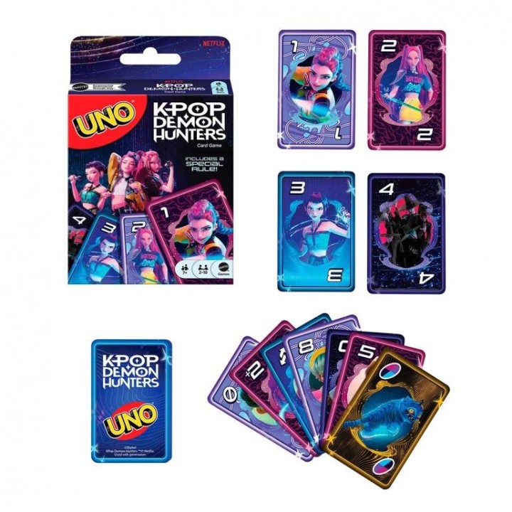 Juego cartas UNO K-Pop Demon Hunters