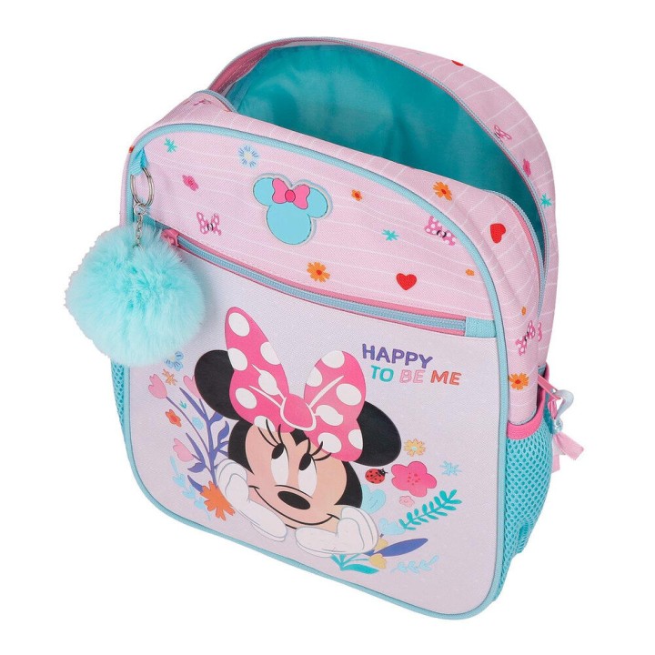Mochila Happy To Be Me Minnie Disney 33cm adaptable