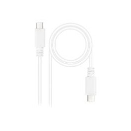 Nanocable USB-C/M a USB-C/M 1m Blanco (10.01.2301-W)