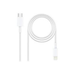 Nanocable Lightning/M a USB-C/M 2m Blanco (10.10.0602)