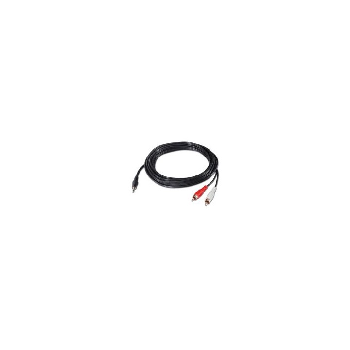 Nanocable Audio 3.5mm/M a 2xRCA/M 10m Negro(10.24.0310)