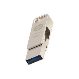Pendrive HP HPFD206C 64Gb USB-A/C Plata (HPFD206C-A-64)