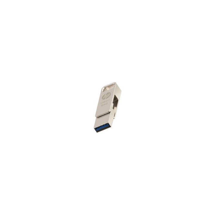 Pendrive HP HPFD206C 64Gb USB-A/C Plata (HPFD206C-A-64)