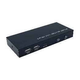 Conmutador AISENS KVM 4K USB 2.0 HDMI Negro (A111-0400)