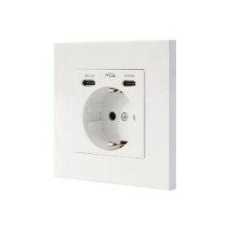 Enchufe de Pared Nanocable Schuko/2xUSB-C (10.35.0012)
