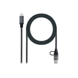 Nanocable USB-C a USB-A+USB-C/M 1m (10.01.4111-COMB)