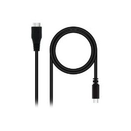 Nanocable USB-C/M a mUSB/M 1m Negro (10.01.1201-BK)
