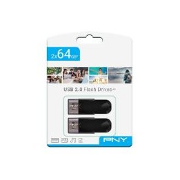 Pendrive PNY Attache4 64Gb USB 2.0 2Un (FD64GATT4X2-EF)