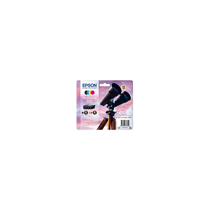 Tinta Epson 502 Pack Negro/Tricolor (C13T02V64010)