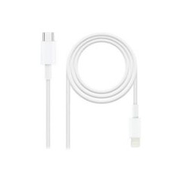 Nanocable Lightning/M a USB-C/M 1m Blanco (10.10.0601)
