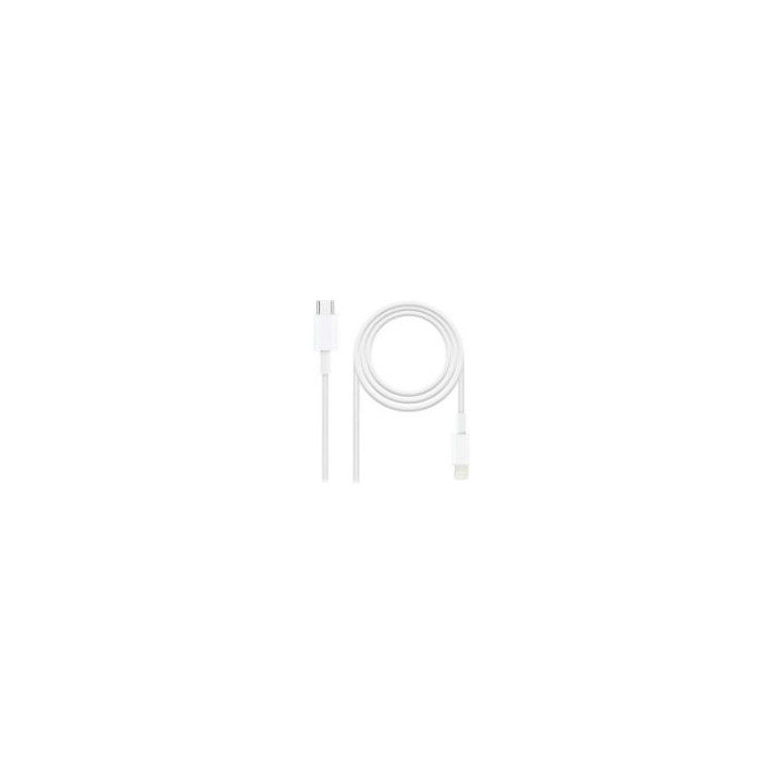 Nanocable Lightning/M a USB-C/M 1m Blanco (10.10.0601)