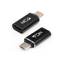 Adaptador Nanocable mUSB/M a USB-C/H Negro (10.02.0014)