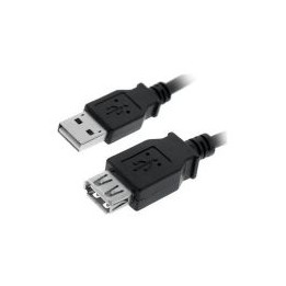 Nanocable USB-A/M a USB-A/H 3m Negro (10.01.0204-BK)