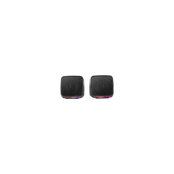 Altavoces Mars Gaming 10W RGB 3.5mm/USB Negros (MSPRO)