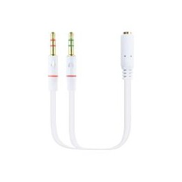 Adaptador Nanocable 3.5mm/H a 2x3.5mm/M (10.24.1203)
