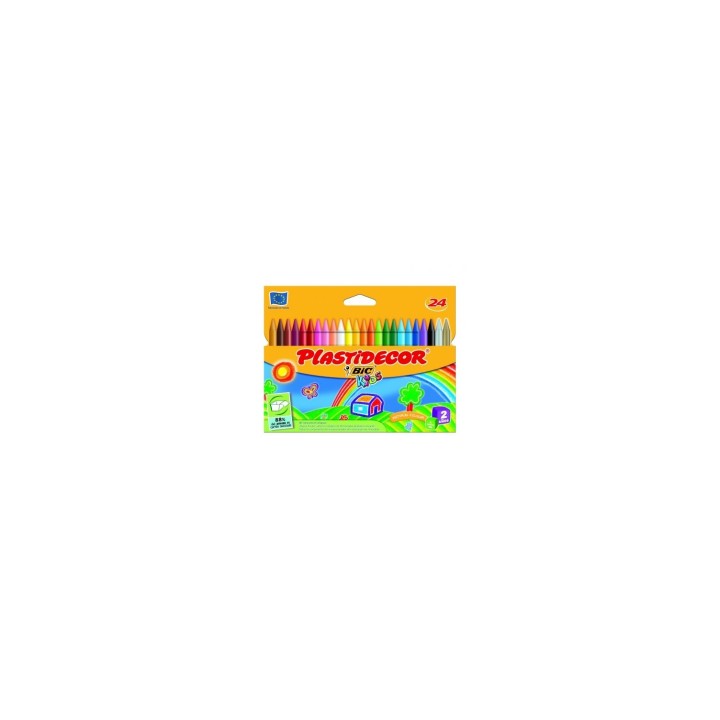 BIC PLASTIDECOR CERA PLASTICA ESTUCHE 24 UNIDADES SURTIDAS BIC875772