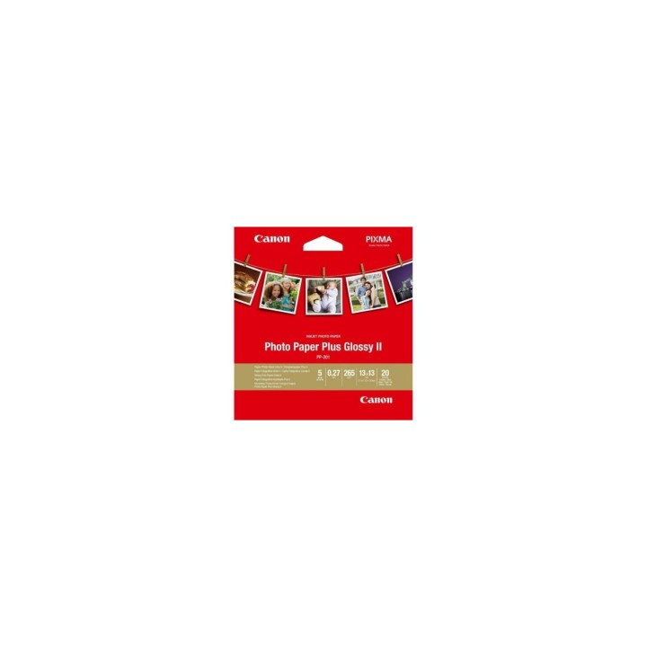 PAPEL FOTOGRAFICO CANON 13X13CM 20 HOJAS 265GR/M2 BRILLO II PLUS 2311B060