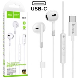 Hoco M109 Auricular con Micrófono y Conexión USB-C white