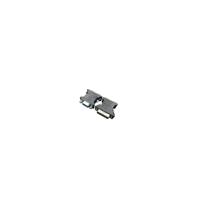 Gembird A-DVI-VGA-BK cable gender changer DVI-A VGA 15-pin Negro, Metálico