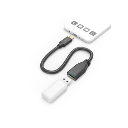 Hama 00201605 cable USB USB 3.2 Gen 1 (3.1 Gen 1) 0,15 m USB C USB A Negro