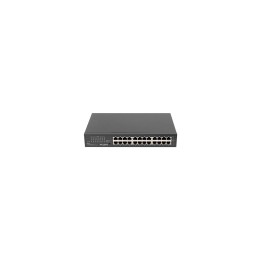 Lanberg RSGE-24 switch No administrado Gigabit Ethernet (10/100/1000) 1U Negro