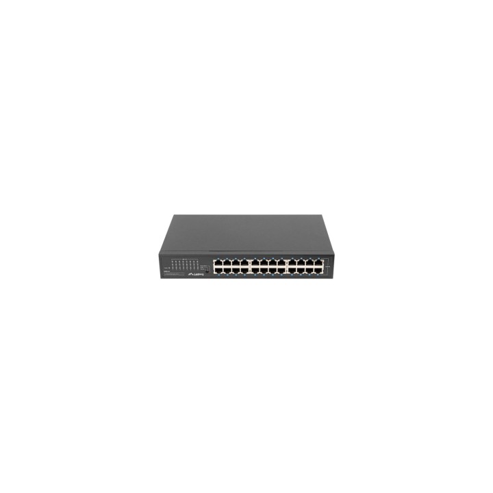 Lanberg RSGE-24 switch No administrado Gigabit Ethernet (10/100/1000) 1U Negro