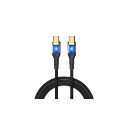 iggual Cable tipo C a tipo C 3A 1 metro trenzado LED