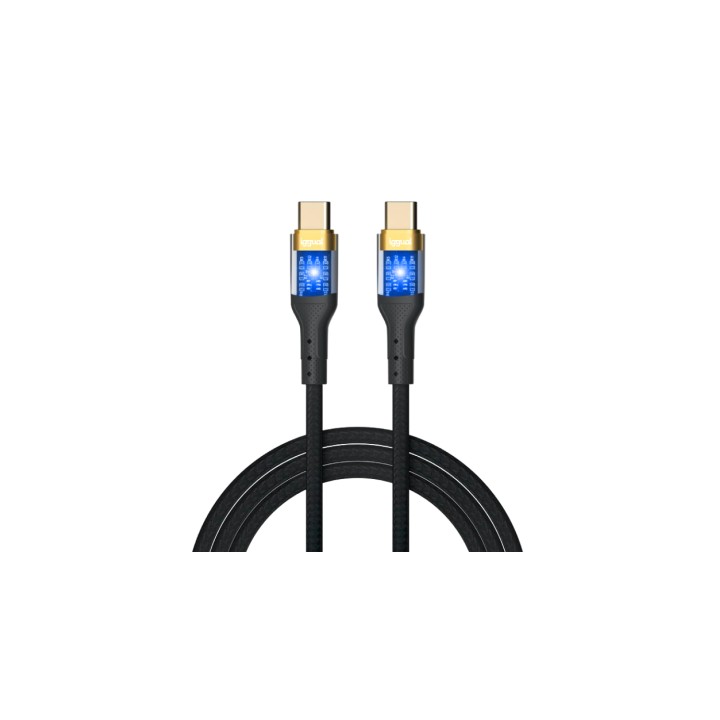 iggual Cable tipo C a tipo C 3A 1 metro trenzado LED