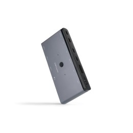 Nanocable Switch Conmutador KVM 2x USB-C a 3xUSB-A+2xPD+HDMI+DP+Audio