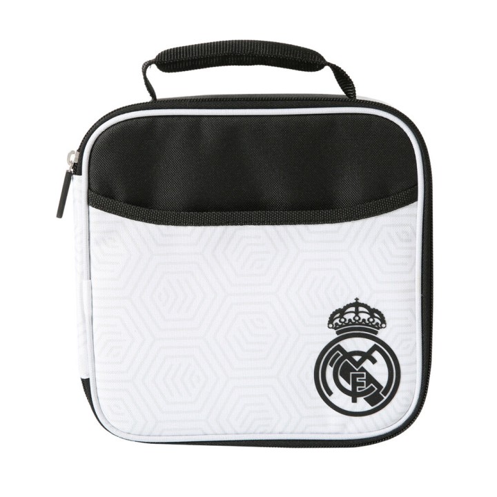 Bolsa porta alimentos termica + tupper + botella Real Madrid