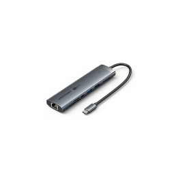 Vention TGVHB hub de interfaz USB Tipo C 5000 Mbit/s Gris