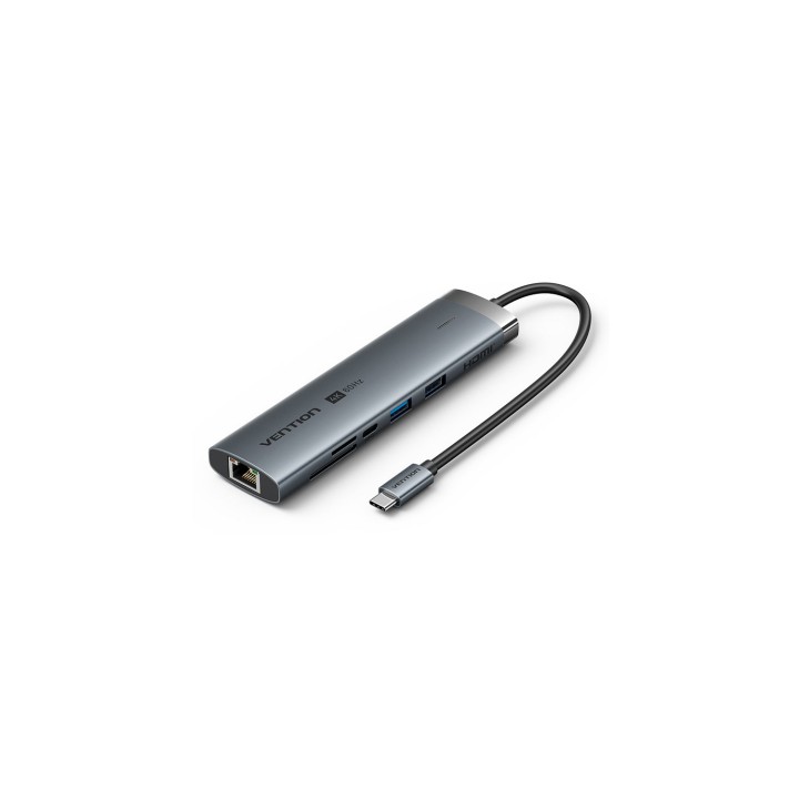 Vention TGVHB hub de interfaz USB Tipo C 5000 Mbit/s Gris