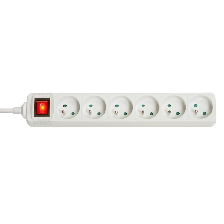 Lindy 73126 base múltiple 6 salidas AC Interior Blanco