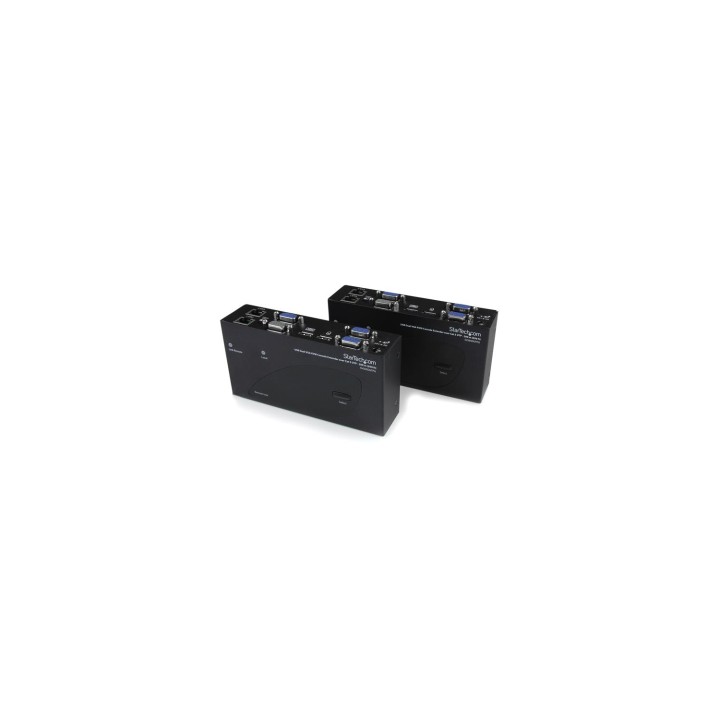 StarTech.com Extensor de Consola KVM por Cat 5 Ethernet (200m) con USB y VÍ­deo VGA Doble - Negro