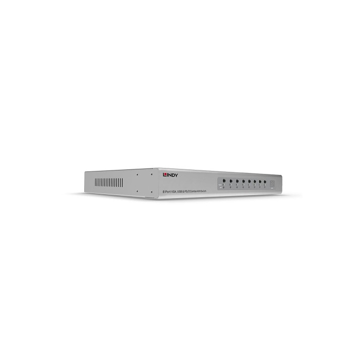 Lindy 39526 interruptor KVM Montaje en rack Plata