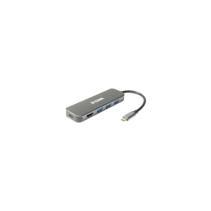 D-Link DUB-2333 base para portátil y replicador de puertos Alámbrico USB Tipo C Gris
