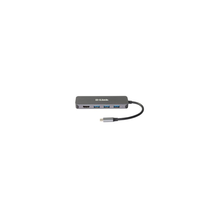 D-Link DUB-2333 base para portátil y replicador de puertos Alámbrico USB Tipo C Gris