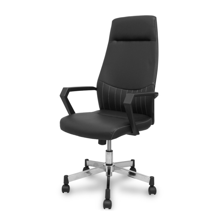 Piqueras y Crespo Sillón de dirección Opti520 basculante similpiel negro