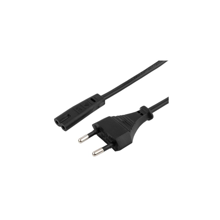 Gembird PC-184/2 cable de alimentación Negro 1,8 m Enchufe tipo C C8 acoplador