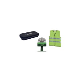 Erum Vial Kit de Emergencia Baliza Luminosa V16 Geolocalizada DGT Chaleco Estuche