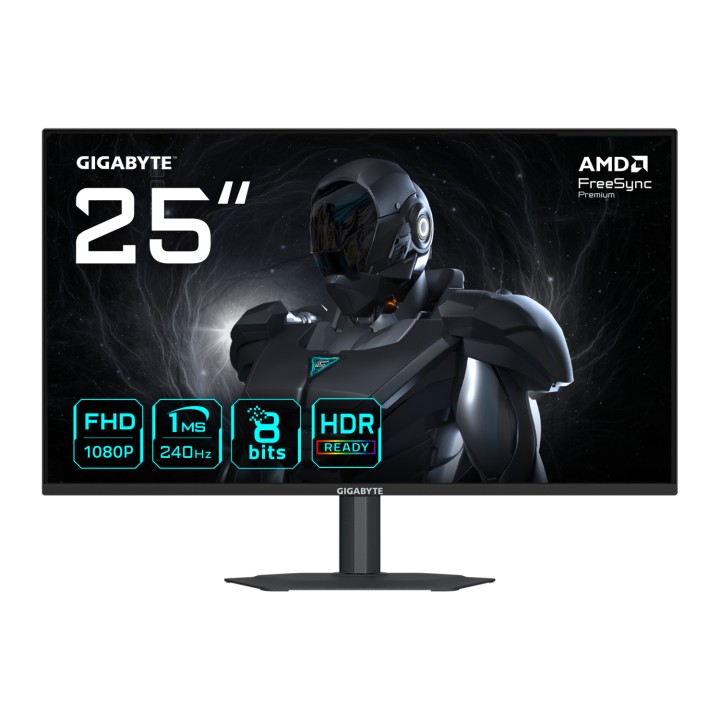 GIGABYTE G25F2A Monitor Gaming 25" FHD - 1920 x 1080, 240Hz, 1ms, 300 cd/m², Display HDR 10, HDMI 2.0, DisplayPort 1.4