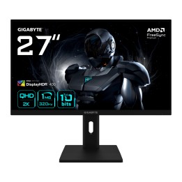 GIGABYTE G27Q3 Monitor Gaming 27” 2K QHD - 2560 x 1440, 320Hz, 1ms, 350 cd/m², FreeSync Premium, Display HDR400, HDMI 2.0,
