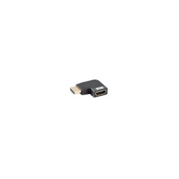 Lanberg AD-HDMI-09 adaptador de cable de vídeo HDMI tipo A (Estándar) Negro, Plata
